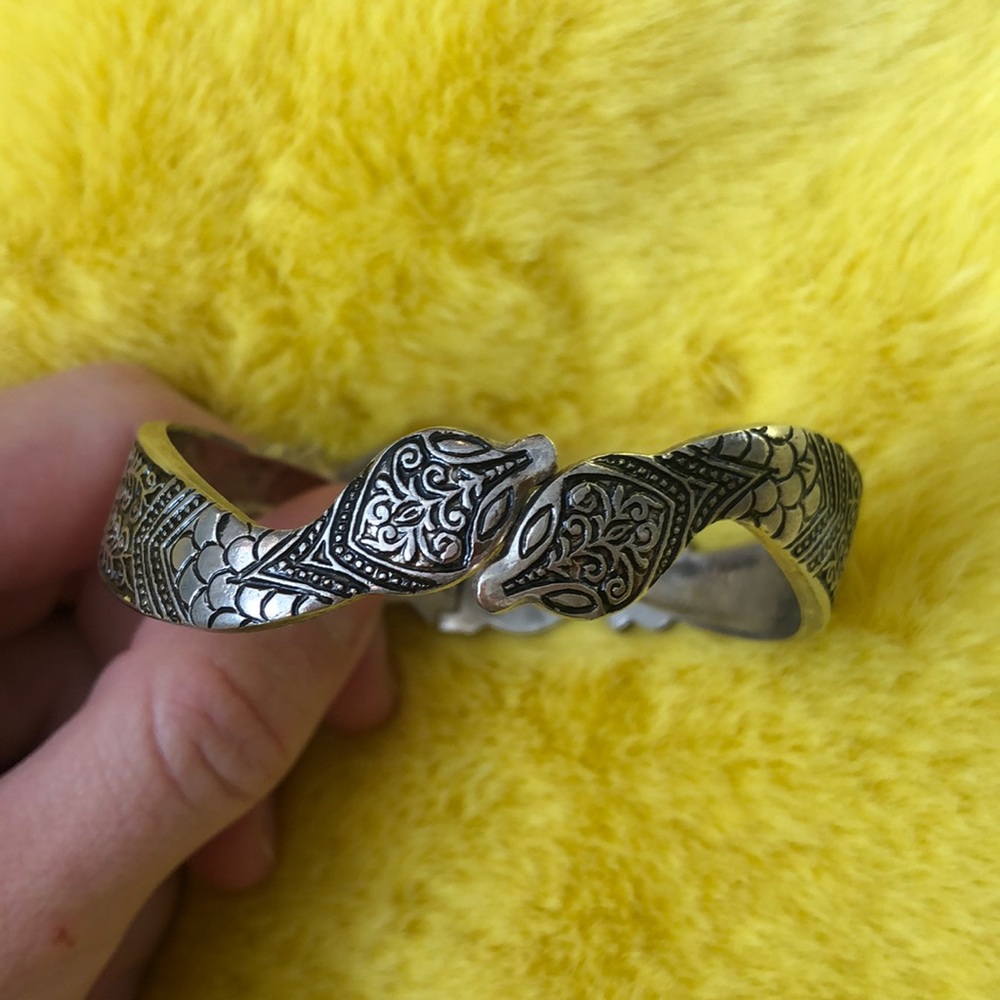 Art Deco Sterling silver snake bracelet